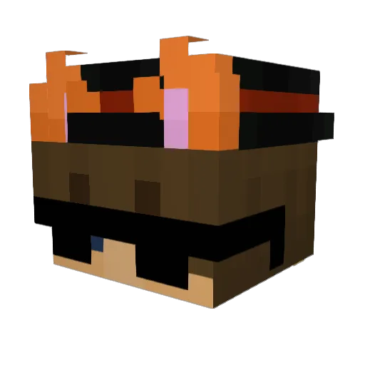 bigbricks_ Minecraft avatar head, 3D render