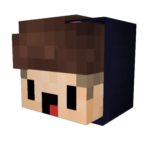 bigbudda9YT Minecraft avatar head, 3D render