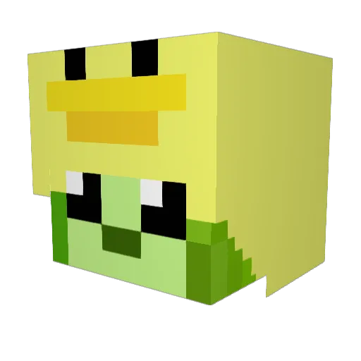 bigbummy Minecraft avatar head, 3D render