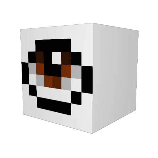 bigbusssy Minecraft avatar head, 3D render