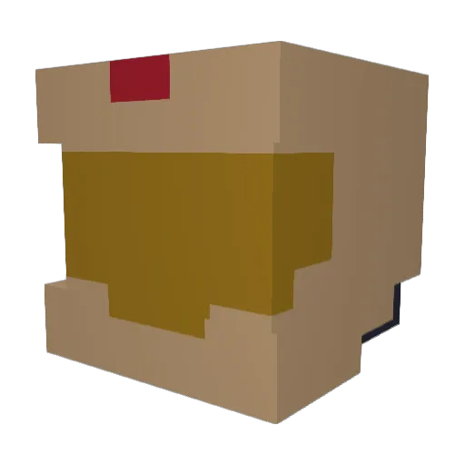 bigcardboardbox Minecraft avatar head, 3D render