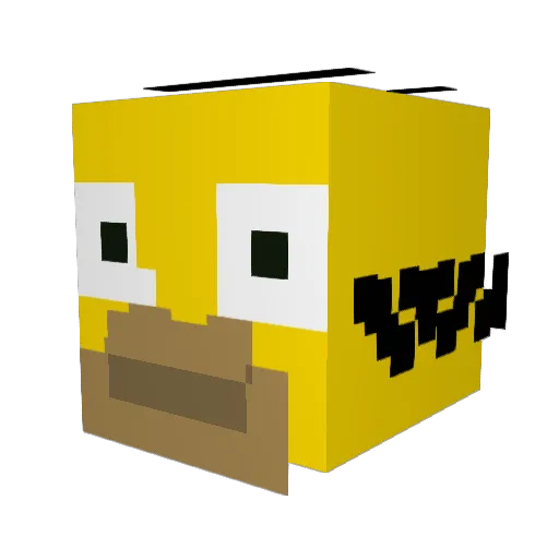 bigchungesjoe Minecraft avatar head, 3D render
