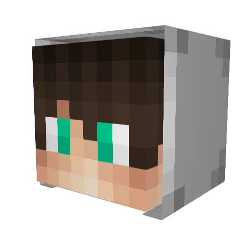 bigcoochie Minecraft avatar head, 3D render