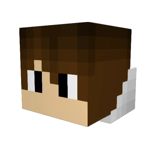 bigcrafter1000 Minecraft avatar head, 3D render