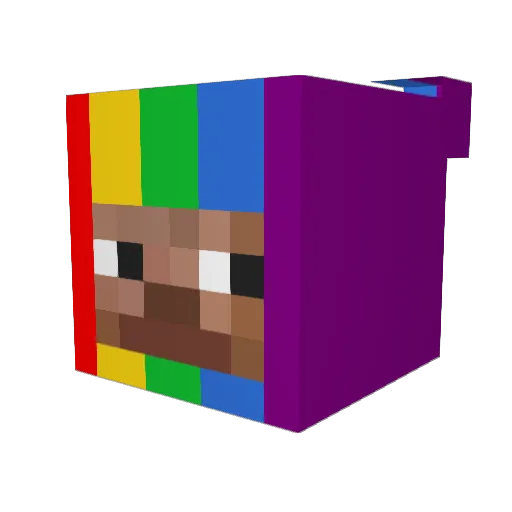 bigd_live Minecraft avatar head, 3D render