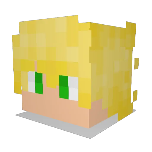 bigdog4355 Minecraft avatar head, 3D render