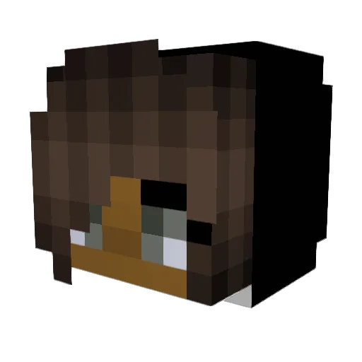 bigdogzari Minecraft avatar head, 3D render