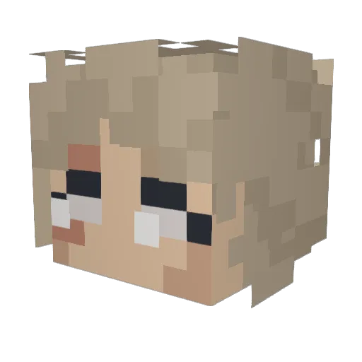 bigepigee Minecraft avatar head, 3D render