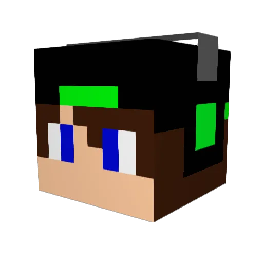 bigercraft13 Minecraft avatar head, 3D render