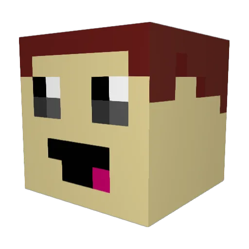 bigfish3002 Minecraft avatar head, 3D render