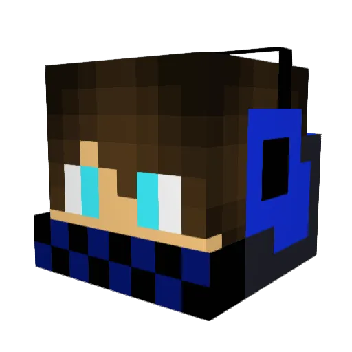 biggamer123 Minecraft avatar head, 3D render