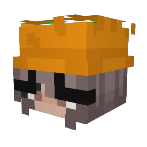 biggamergui Minecraft avatar head, 3D render