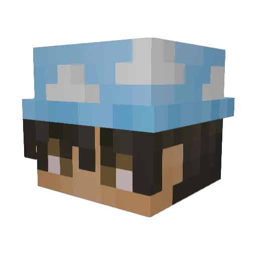 biggdanji Minecraft avatar head, 3D render