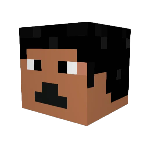 biggermanbomber Minecraft avatar head, 3D render