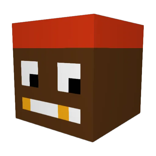 biggerpoll Minecraft avatar head, 3D render