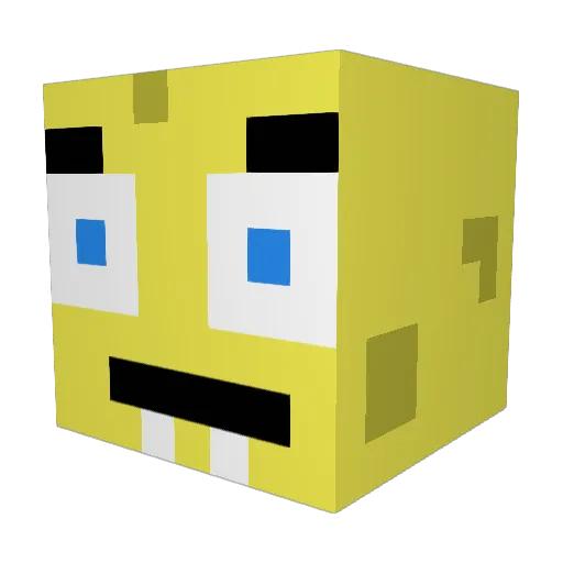 biggg_T Minecraft avatar head, 3D render