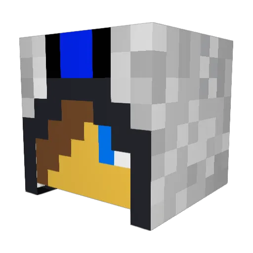 biggie101 Minecraft avatar head, 3D render
