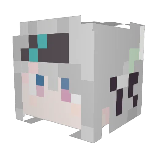 biggive Minecraft avatar head, 3D render