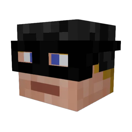 biggorgeous Minecraft avatar head, 3D render