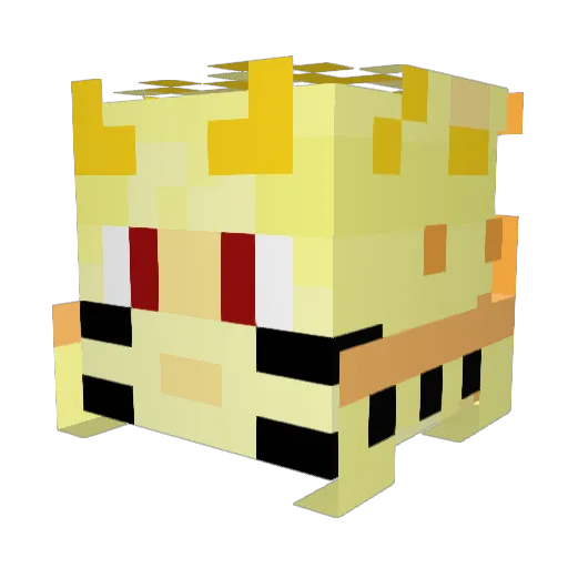 bigguyoriginal Minecraft avatar head, 3D render