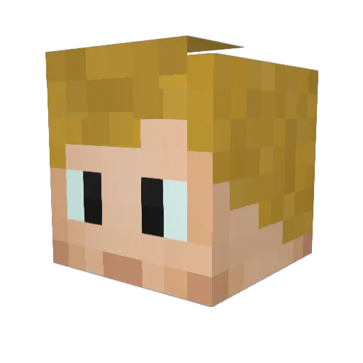 bighause Minecraft avatar head, 3D render