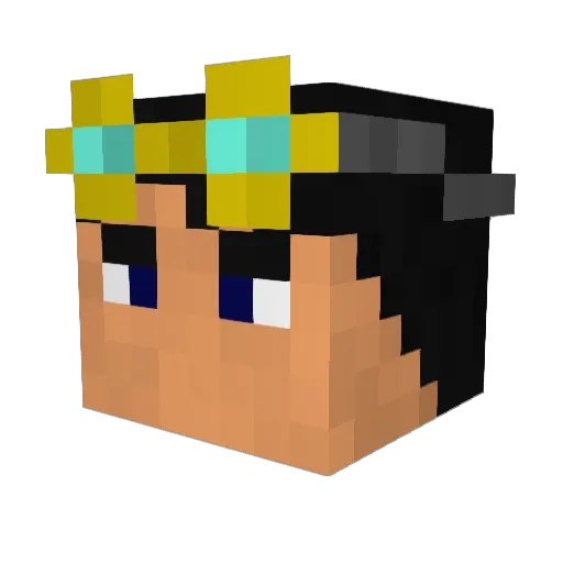 bigj57 Minecraft avatar head, 3D render