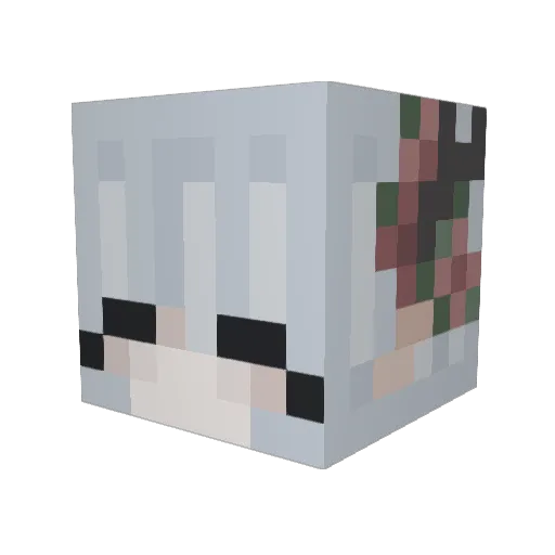 bigjacket1 Minecraft avatar head, 3D render