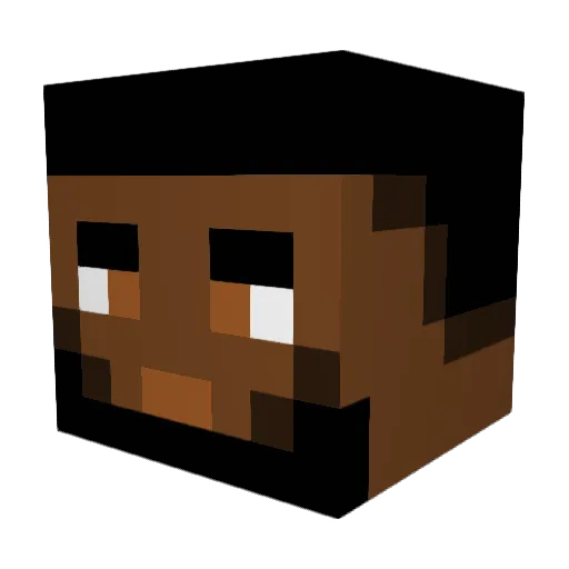 bigjucij Minecraft avatar head, 3D render