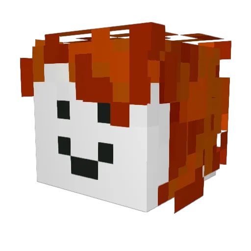 bigjustin69420 Minecraft avatar head, 3D render