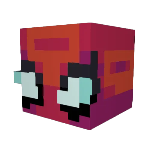 bigkawaii Minecraft avatar head, 3D render