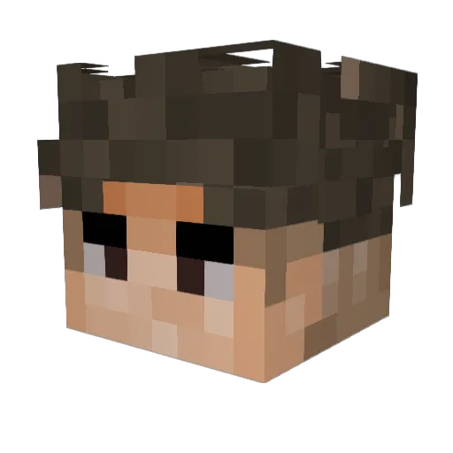 biglakiran Minecraft avatar head, 3D render
