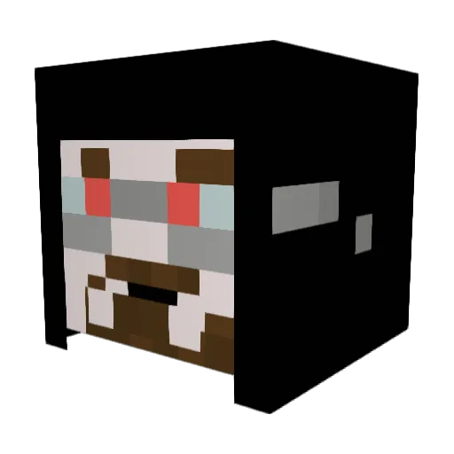 biglard Minecraft avatar head, 3D render