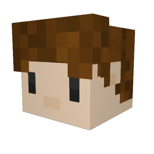 biglechu Minecraft avatar head, 3D render