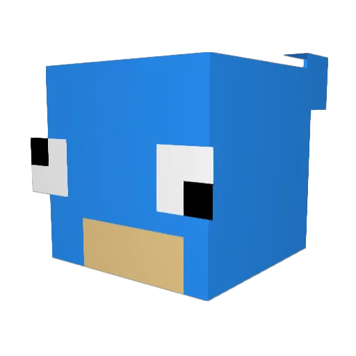 biglez42O Minecraft avatar head, 3D render