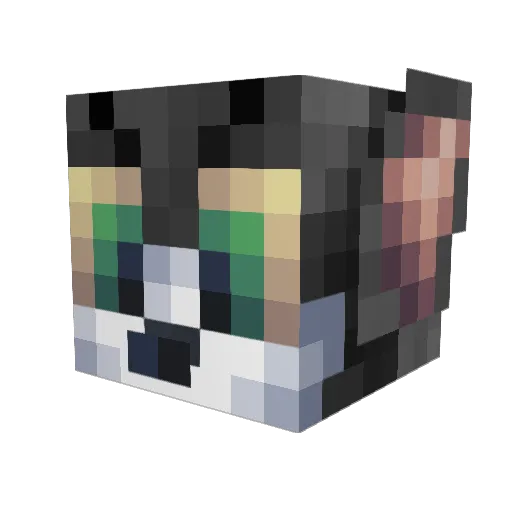 bigloaded Minecraft avatar head, 3D render