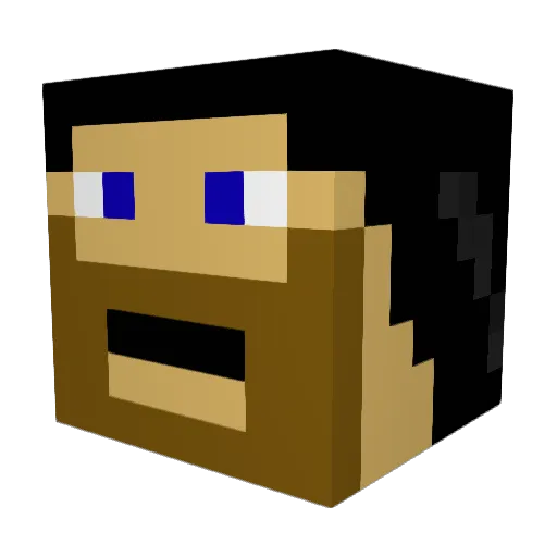 biglump Minecraft avatar head, 3D render