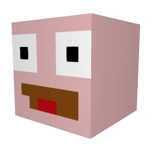 bigmac1574 Minecraft avatar head, 3D render