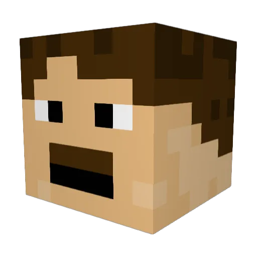 bigmanAstr0 Minecraft avatar head, 3D render