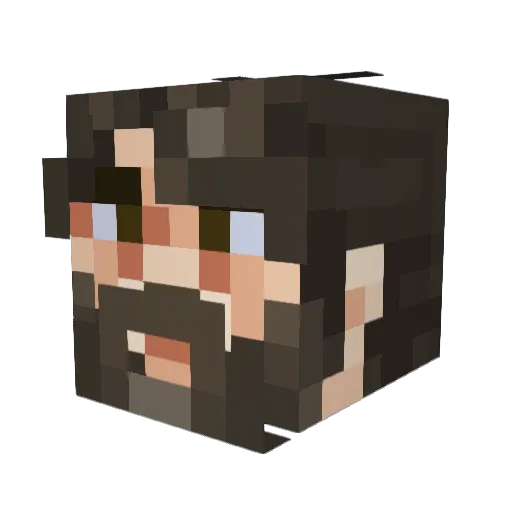 bigmansteef Minecraft avatar head, 3D render