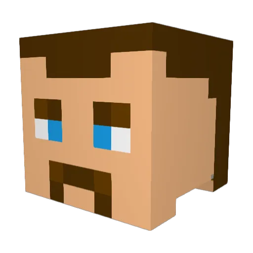 bigmanzzzz Minecraft avatar head, 3D render