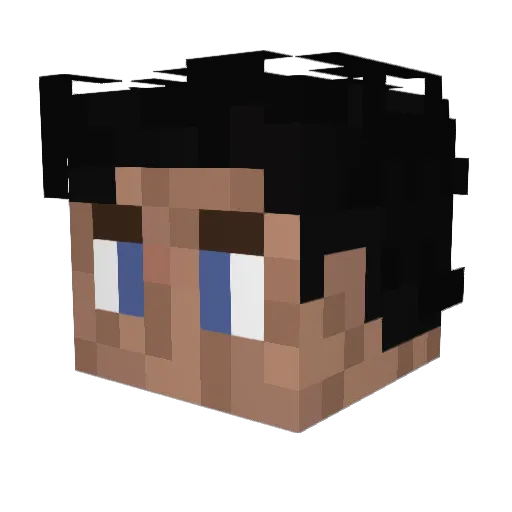 bigmatch Minecraft avatar head, 3D render