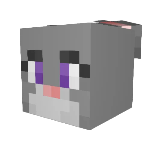 bigmol Minecraft avatar head, 3D render