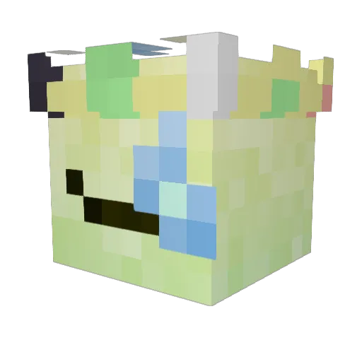 bignbiqn Minecraft avatar head, 3D render