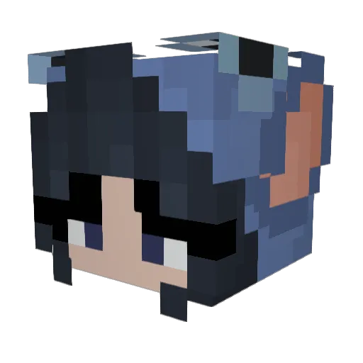 bigolebittiess Minecraft avatar head, 3D render