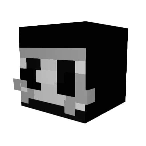 bigoob_ Minecraft avatar head, 3D render