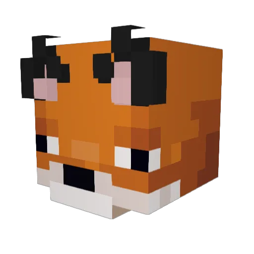 bigrat222 Minecraft avatar head, 3D render