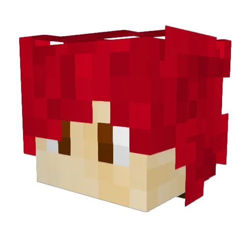 bigreddd Minecraft avatar head, 3D render
