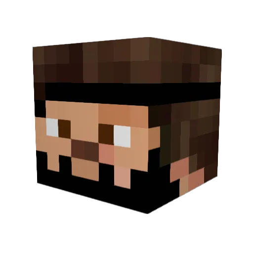 bigriggs Minecraft avatar head, 3D render