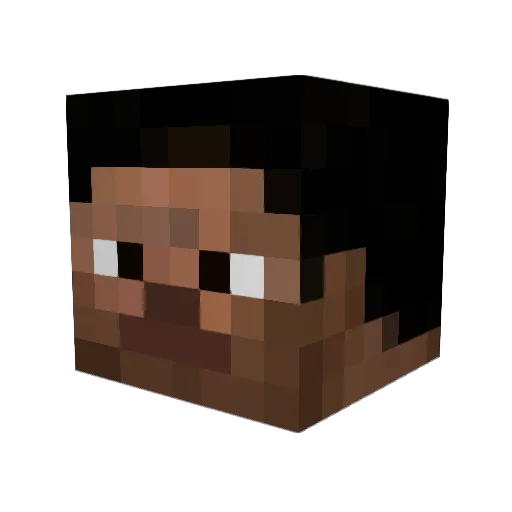 bigsiur Minecraft avatar head, 3D render