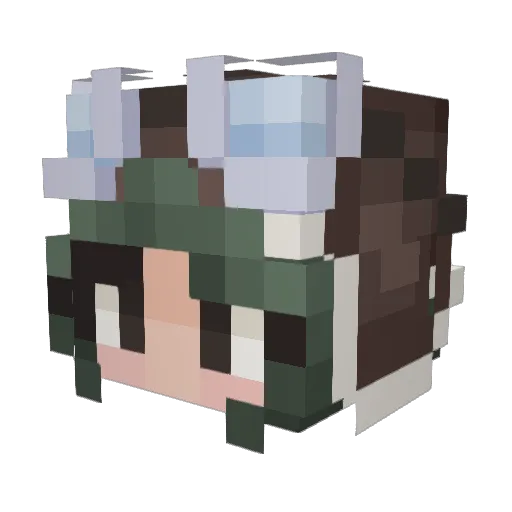 bigsoapie Minecraft avatar head, 3D render
